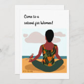 Yoga-positorische Frau lädt ein Einladung (Vorne/Hinten)