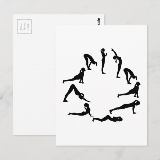 Yoga Postkarte (Vorne/Hinten)