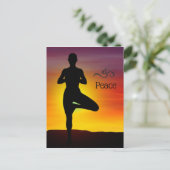 Yoga Postkarte (Stehend Vorderseite)