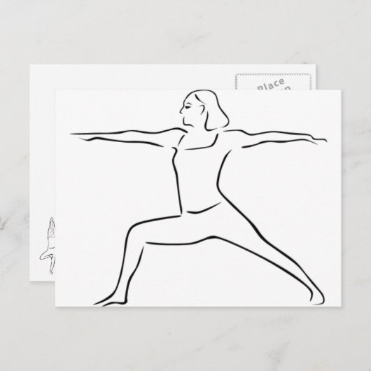 Yoga Postkarte (Vorne/Hinten)