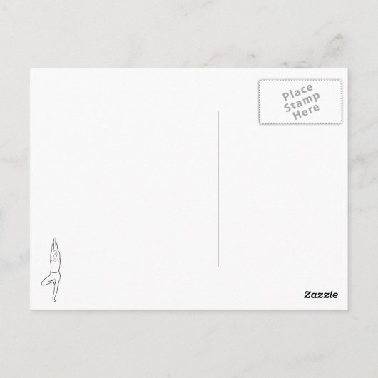 Yoga Postkarte (Rückseite)