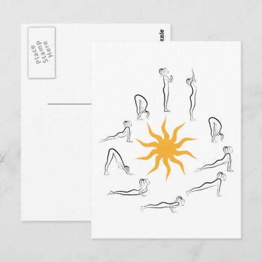 Yoga Postkarte (Vorne/Hinten)