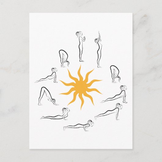 Yoga Postkarte (Vorderseite)