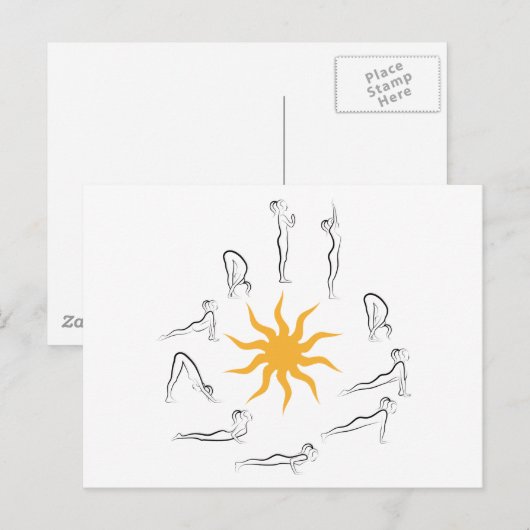 Yoga Postkarte (Vorne/Hinten)