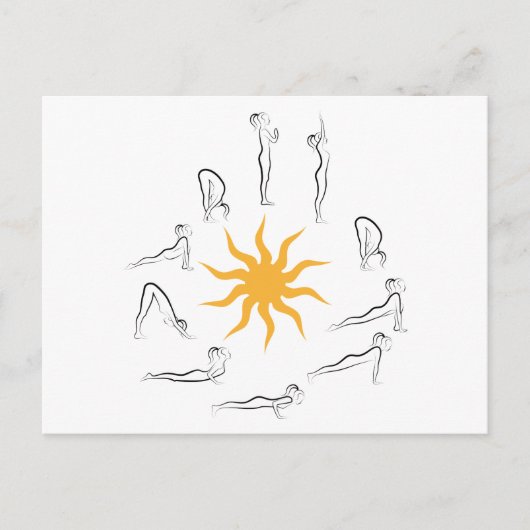 Yoga Postkarte (Vorderseite)