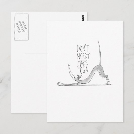 Yoga Postkarte (Vorne/Hinten)