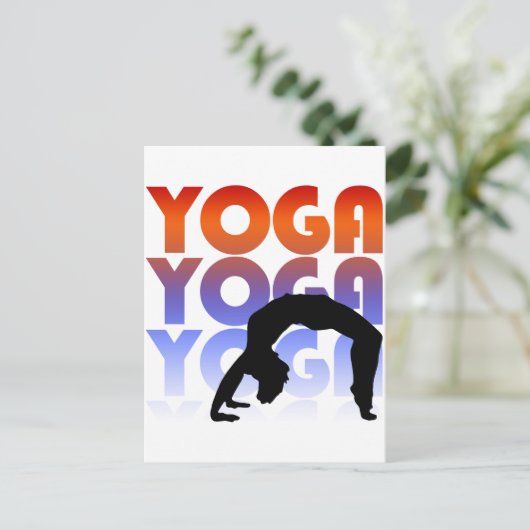 Yoga Postkarte (Stehend Vorderseite)