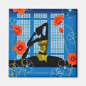 Yoga praktizierende Frau Magnet (Vorne)