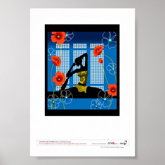 Yoga praktizierende Frau Poster (Vorne)