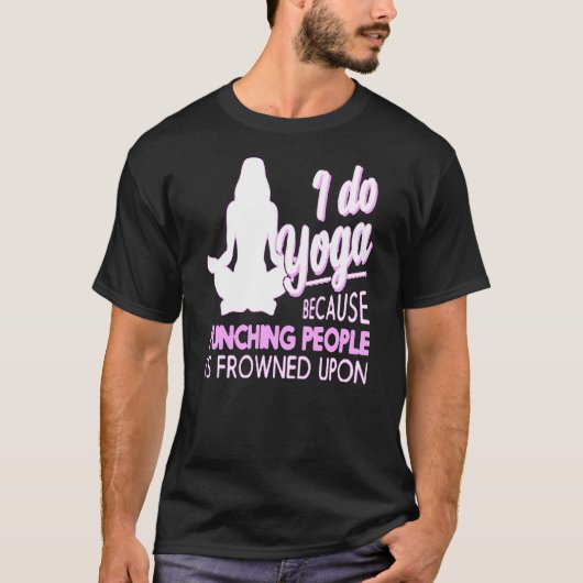 Yoga Punching People T-Shirt (Vorderseite)