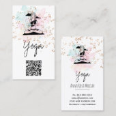 *~*Yoga QR AP33 Rainbow Spirituelle Cloud Visitenkarte (Vorne/Hinten)