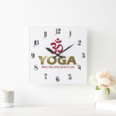 Yoga Quadratische Wanduhr (Zuhause)