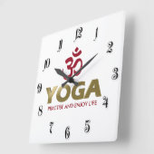 Yoga Quadratische Wanduhr (Winkel)