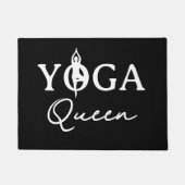 Yoga Queen Black Doormat mit Pose Silhouette Fußmatte (Vorderseite)