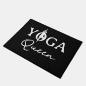 Yoga Queen Black Doormat mit Pose Silhouette Fußmatte (Schrägansicht)