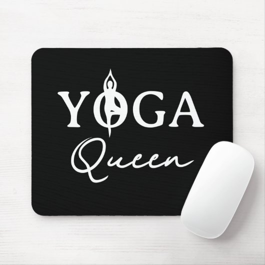 Yoga Queen-Maus-Padmatte mit Silhouette der Pose Mousepad (Mit Mouse)