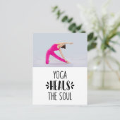 Yoga Quotes Postkarte (Stehend Vorderseite)