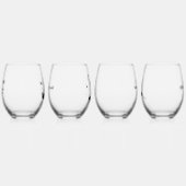 YOGA Quotes-Set 4 Weinglas Ohne Stiel (Rechts)