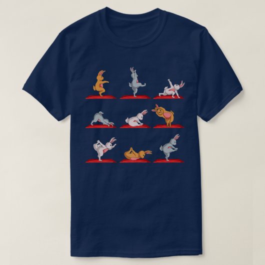 Yoga Rabbit Figurines Bunny Yoga T-Shirt (Design vorne)