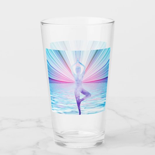 Yoga Rainbow Color Chakra Tumbler Drink Glass (Vorderseite)