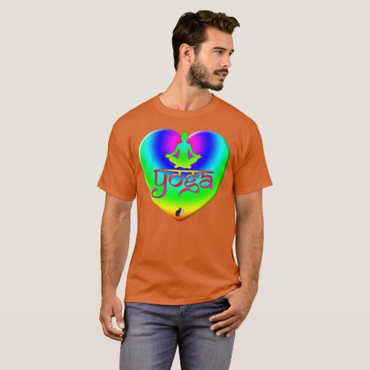 Yoga Rainbow Intended Heart T - Shirt (Vorne ganz)