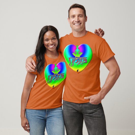 Yoga Rainbow Intended Heart T - Shirt (Unisex)