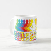 Yoga Rainbow Intentionen Kaffee Tasse (Vorderseite Links)