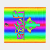 Yoga Rainbow Intentions Fleecedecke (Vorderseite (Horizontal))