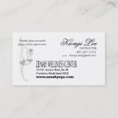 Yoga-Reflexionen, Yoga-Lehrer, Yoga-Klasse Visitenkarte (Rückseite)