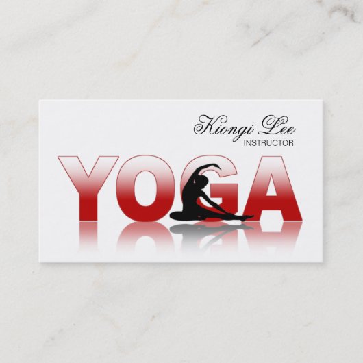 Yoga-Reflexionen, Yoga-Lehrer, Yoga-Klasse Visitenkarte (Vorderseite)