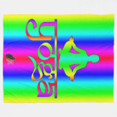 Yoga-Regenbogen-Intentionen Fleecedecke (Vorderseite (Horizontal))