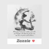 Yoga Reiki Einbeinige Königtaube-Pose Aufkleber (Blatt)