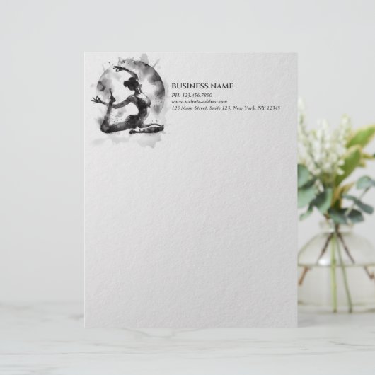 Yoga Reiki Einbeinige Königtaube-Pose Briefbogen (Stehend Vorderseite)