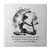 Yoga Reiki Einbeinige Königtaube-Pose Fliese (Vorderseite)