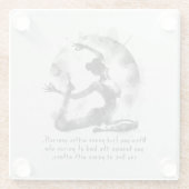 Yoga Reiki Einbeinige Königtaube-Pose Glasuntersetzer (Rückseite)