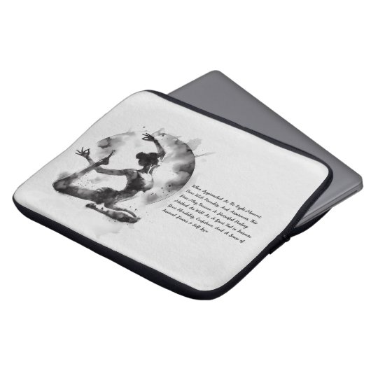 Yoga Reiki Einbeinige Königtaube-Pose Laptopschutzhülle (Vorne Oben)