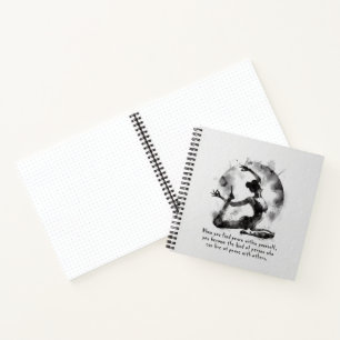 Yoga Reiki Einbeinige Königtaube-Pose Notizblock