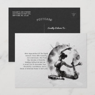 Yoga Reiki Einbeinige Königtaube-Pose Postkarte