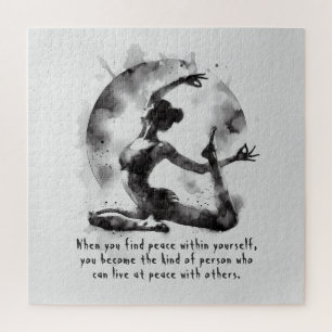 Yoga Reiki Einbeinige Königtaube-Pose Puzzle