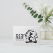 Yoga Reiki Einbeinige Königtaube-Pose Rabattkarte (Stehend Vorderseite)