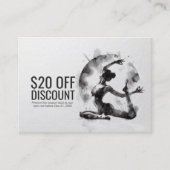 Yoga Reiki Einbeinige Königtaube-Pose Rabattkarte (Vorderseite)