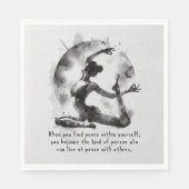 Yoga Reiki Einbeinige Königtaube-Pose Serviette (Vorderseite)