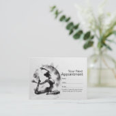 Yoga Reiki Einbeinige Königtaube-Pose Terminkarte (Stehend Vorderseite)