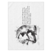 Yoga Reiki Einbeinige Königtaube-Pose Tischdecke (Vorderseite)