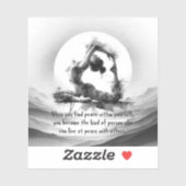 Yoga Reiki Einbeinige Königtaube Pose Wasserfarbe Aufkleber (Blatt)