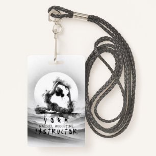 Yoga Reiki Einbeinige Königtaube Pose Wasserfarbe Ausweis