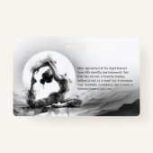 Yoga Reiki Einbeinige Königtaube Pose Wasserfarbe Ausweis (Vorderseite)