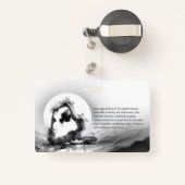 Yoga Reiki Einbeinige Königtaube Pose Wasserfarbe Ausweis (Rückseite mit Rechteck)