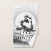 Yoga Reiki Einbeinige Königtaube Pose Wasserfarbe Badhandtuch Set (Handtuch)