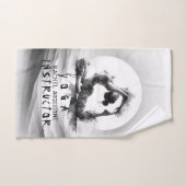 Yoga Reiki Einbeinige Königtaube Pose Wasserfarbe Badhandtuch Set (Handtuch)